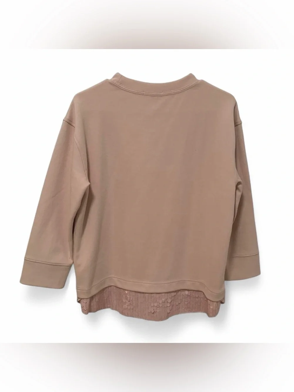 J. Crew Oversized Crewneck Sweater with Sequin Layer